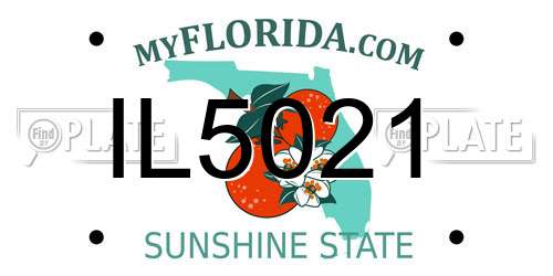 IL5021 Florida License Plate