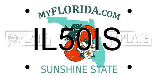 IL50IS Florida License Plate