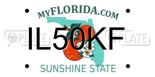 IL50KF Florida License Plate