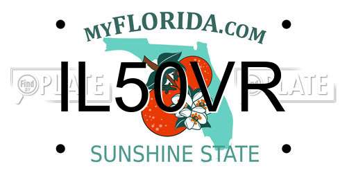 IL50VR Florida License Plate