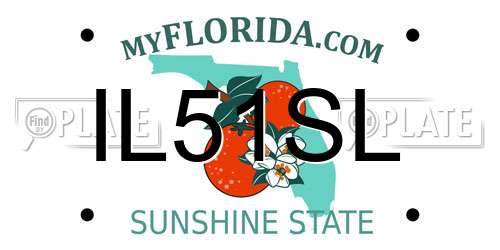 IL51SL Florida License Plate