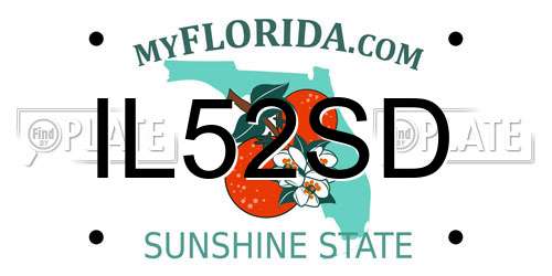 IL52SD Florida License Plate