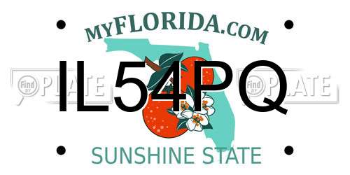 IL54PQ Florida License Plate
