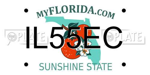 IL55EC Florida License Plate
