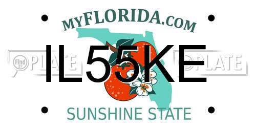 IL55KE Florida License Plate