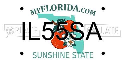 IL55SA Florida License Plate