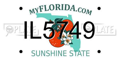 IL5749 Florida License Plate