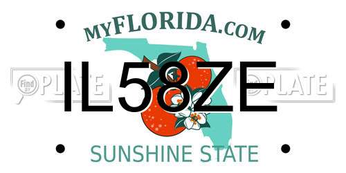 IL58ZE Florida License Plate