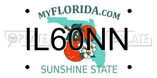 IL60NN Florida License Plate