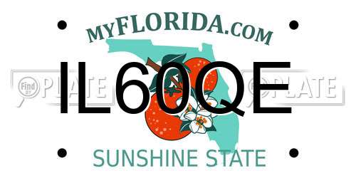 IL60QE Florida License Plate
