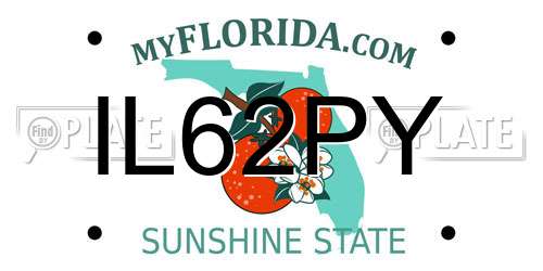 IL62PY Florida License Plate