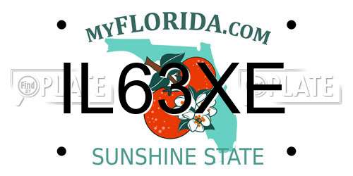 IL63XE Florida License Plate