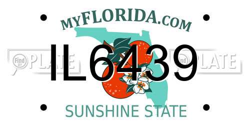 IL6439 Florida License Plate