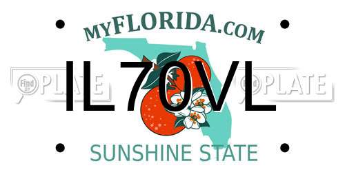 IL70VL Florida License Plate