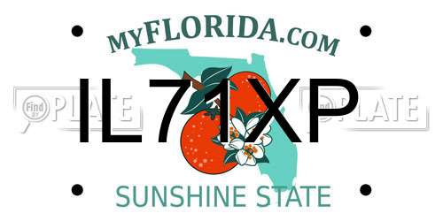 IL71XP Florida License Plate
