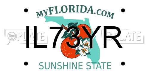 IL73YR Florida License Plate