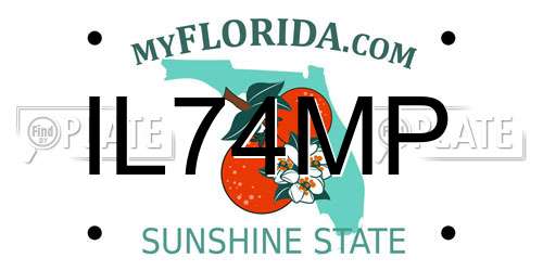 IL74MP Florida License Plate