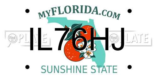 IL76HJ Florida License Plate