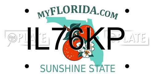 IL76KP Florida License Plate