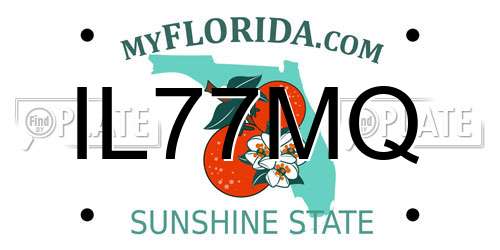 IL77MQ Florida License Plate