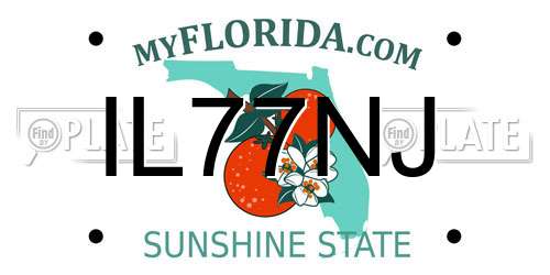 IL77NJ Florida License Plate