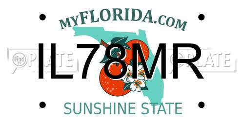 IL78MR Florida License Plate
