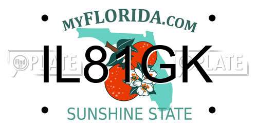IL81GK Florida License Plate