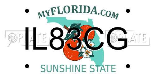IL83CG Florida License Plate