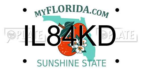 IL84KD Florida License Plate
