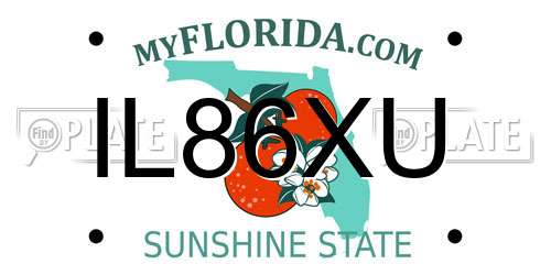 IL86XU Florida License Plate