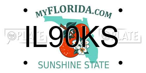IL90KS Florida License Plate