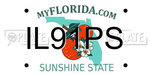 IL91PS Florida License Plate