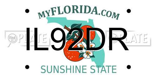 IL92DR Florida License Plate