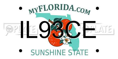IL93CE Florida License Plate