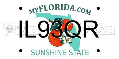IL93QR Florida License Plate