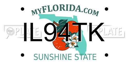 IL94TK Florida License Plate