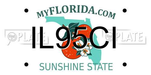 IL95CI Florida License Plate