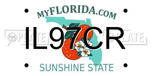 IL97CR Florida License Plate