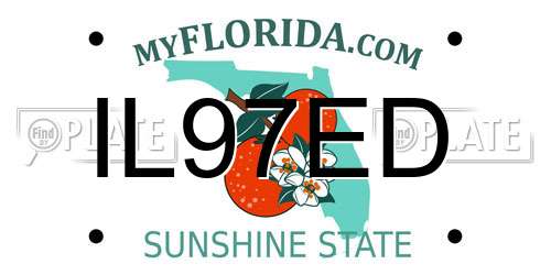 IL97ED Florida License Plate