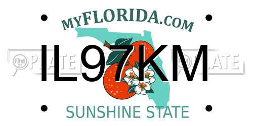 IL97KM Florida License Plate
