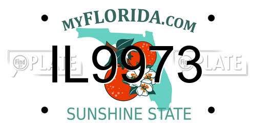 IL9973 Florida License Plate