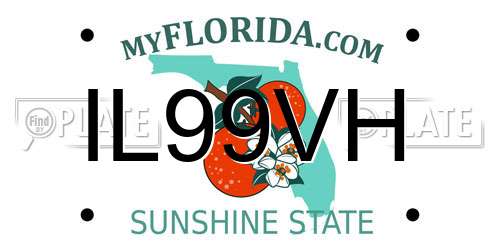 IL99VH Florida License Plate