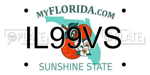 IL99VS Florida License Plate