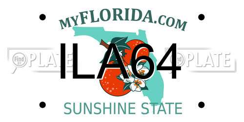 ILA64 Florida License Plate