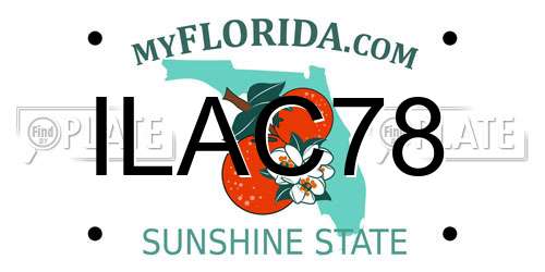 ILAC78 Florida License Plate