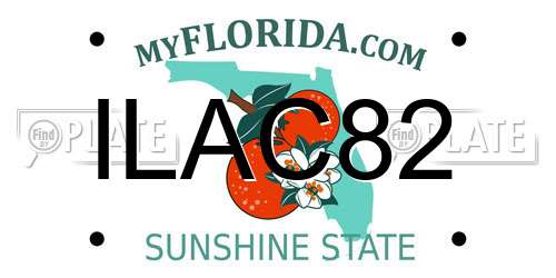 ILAC82 Florida License Plate