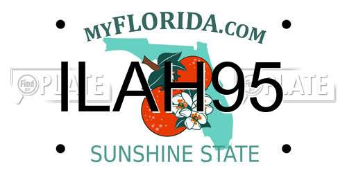 ILAH95 Florida License Plate
