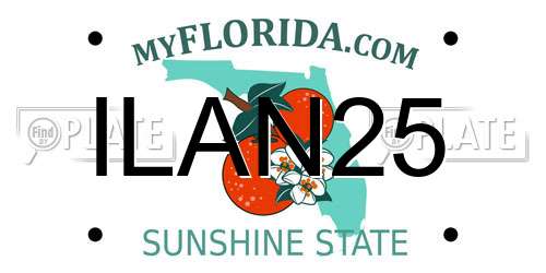 ILAN25 Florida License Plate