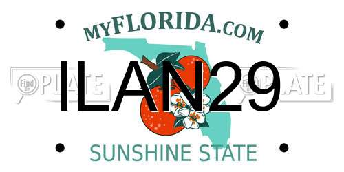 ILAN29 Florida License Plate