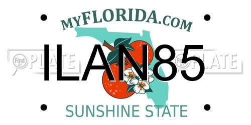 ILAN85 Florida License Plate